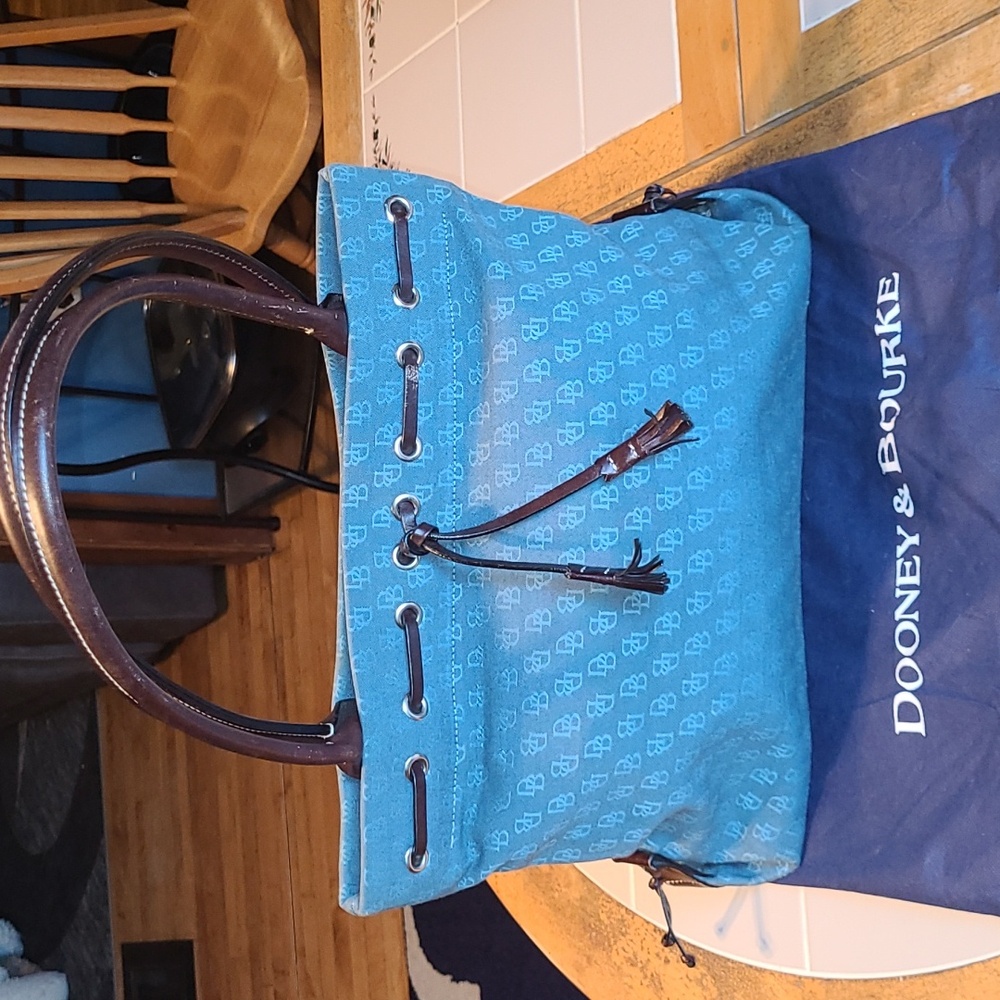 Dooney &Bourke Handbag Color Silver/Blue.  Pre-loved.